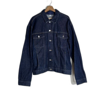 vtg Guess Jeans Jacket Mens XL Blue Denim Trucker Button Up Style USA 90s retro‎